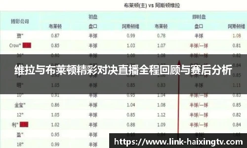 维拉与布莱顿精彩对决直播全程回顾与赛后分析
